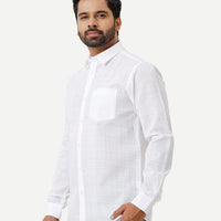 Uathyam Classic Mono - Formal White Shirt