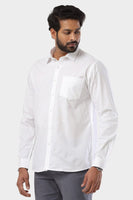 
              Uathayam Amsler - 100% Cotton Slub Formal White Shirt
            