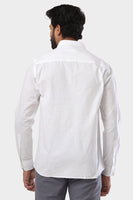 
              Uathayam Amsler - 100% Cotton Slub Formal White Shirt
            