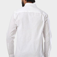 Uathayam Amsler - 100% Cotton Slub Formal White Shirt