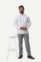 
              Uathyam Soho - 100% Cotton Formal White Shirt
            