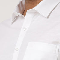 Uathayam Amsler - 100% Cotton Slub Formal White Shirt