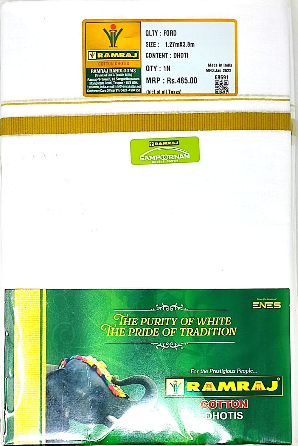 Ramraj Ford Big Border Double Layer Dhoti