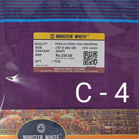 Minister White Colour Dhotis - Single