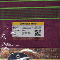 Minister White Colour Dhotis - Single