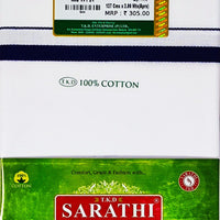 Sarathi Colour Border Dhotis- Single Layer