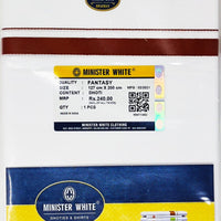 Minister White Single Dhotis