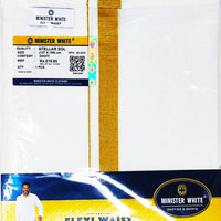Minister White Velcro White Single Dhoti