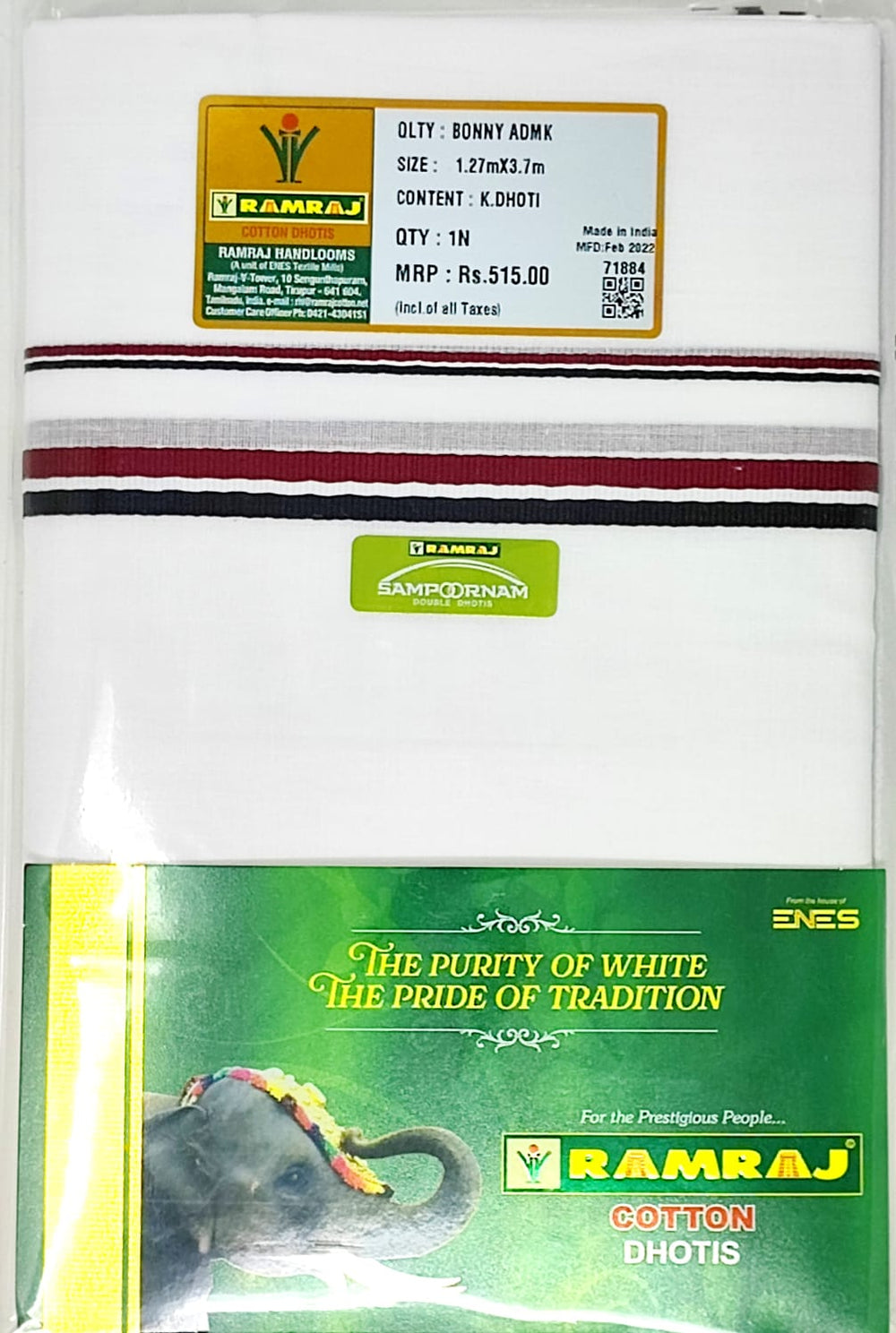 Ramraj Bonny ADMK Double Dhotis